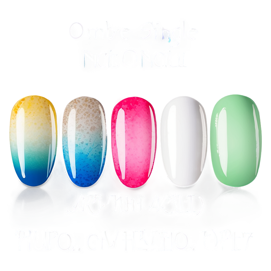 Ombre Single Acrylic Nail Png Gpv