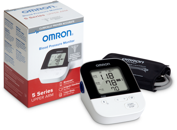 Omron Blood Pressure Monitorand Packaging