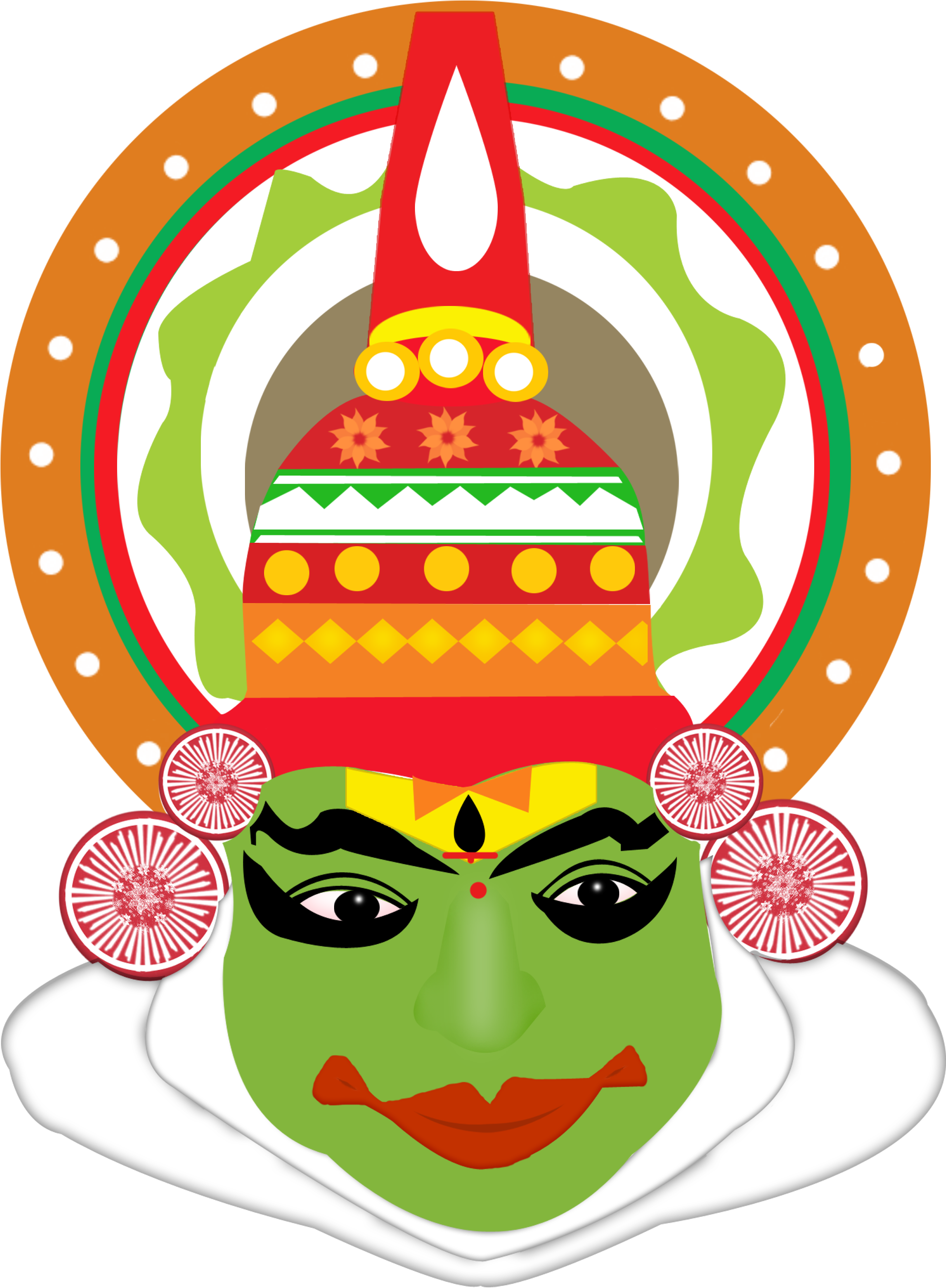 Onam Festival Kathakali Dancer Vector