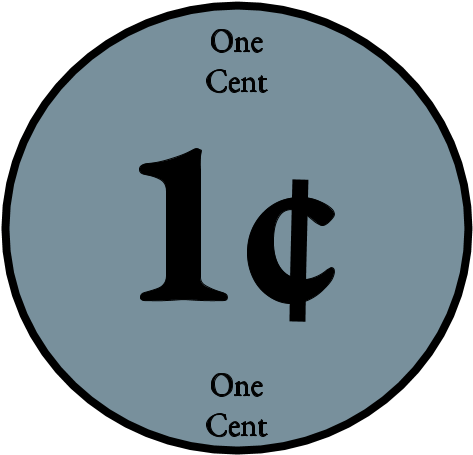 One Cent Coin Graphic