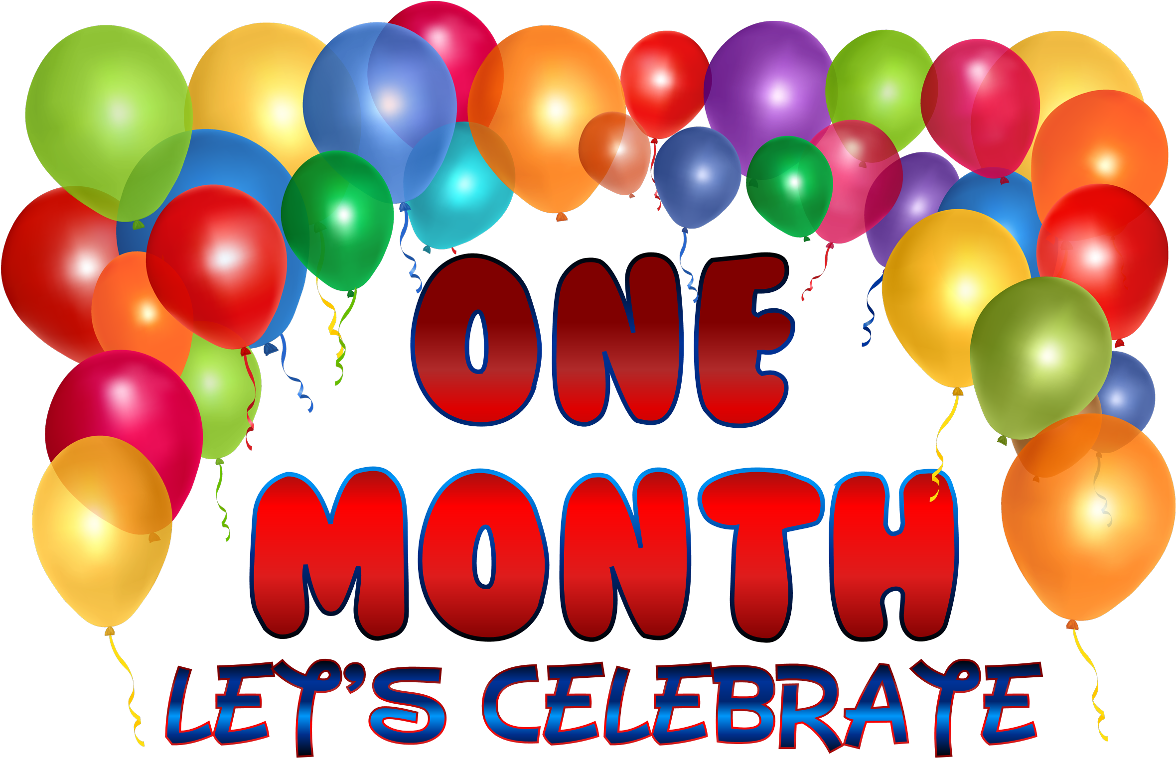 One Month Celebration Balloons