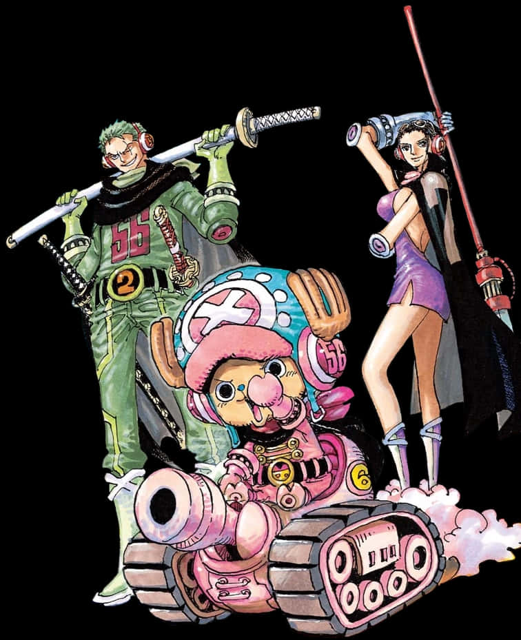 One Piece Characters Zoro Nico Robin Chopper