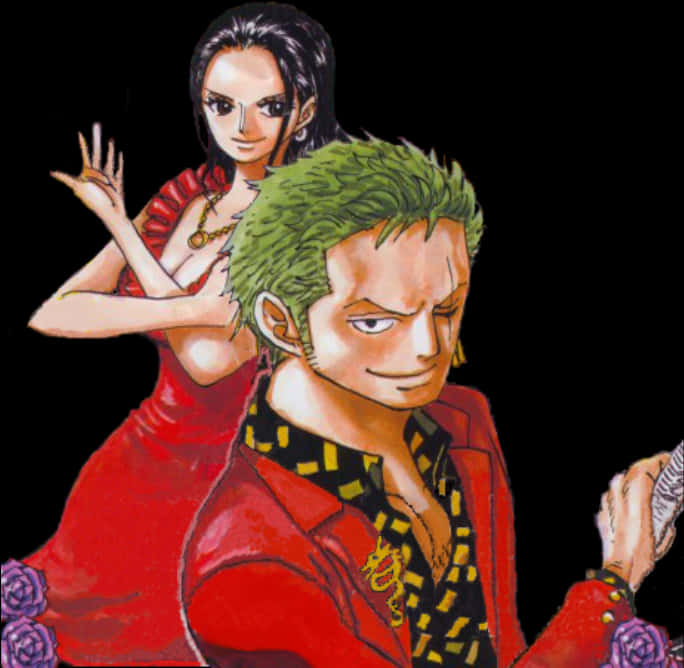 One Piece Characters Zoroand Robin