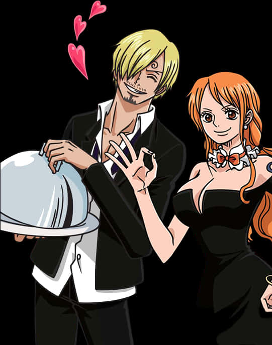 One Piece Sanji Love Struckby Nami