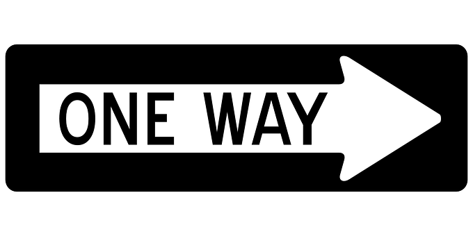 One Way Sign With Arrow