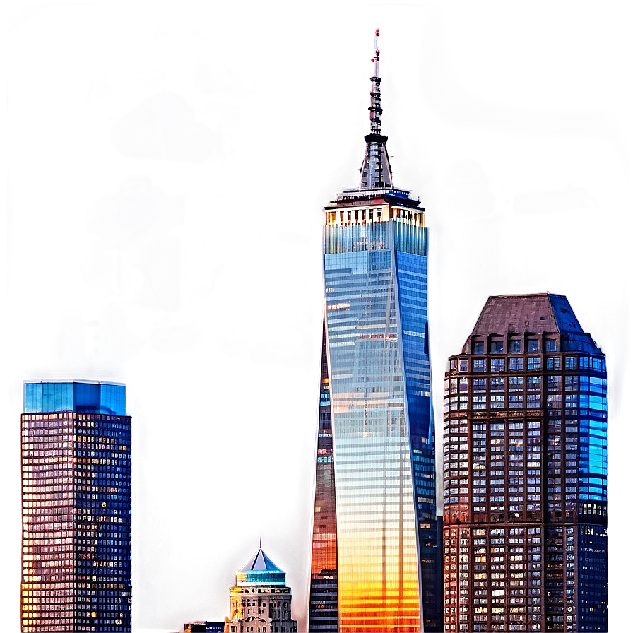 One World Trade Center Sunset View Png 06252024