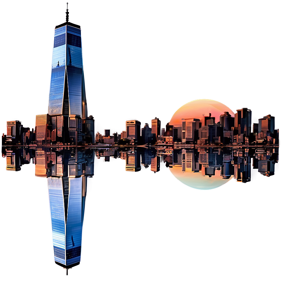 One World Trade Center Sunset View Png 32