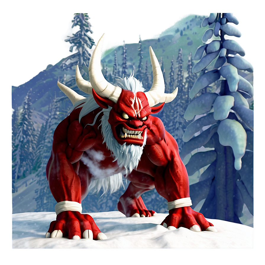 Oni In Snowy Landscape Png 06122024