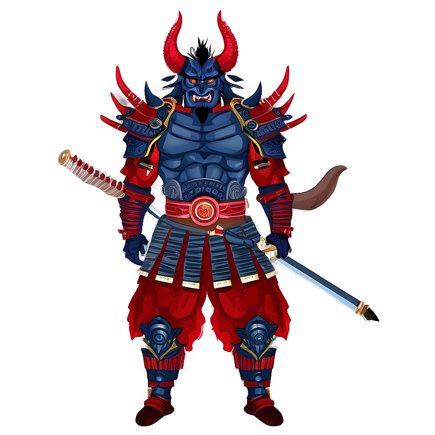 Oni Warrior In Armor Png 06122024