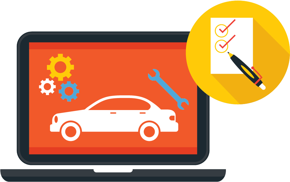 Online Auto Repair Service Concept