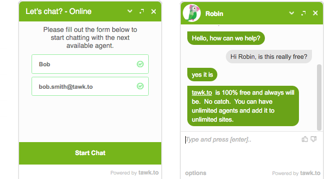 Online Customer Support Chat Interface