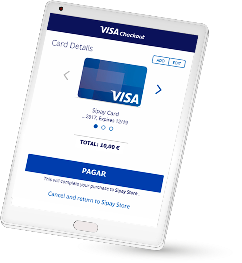 Online Payment Tablet Display