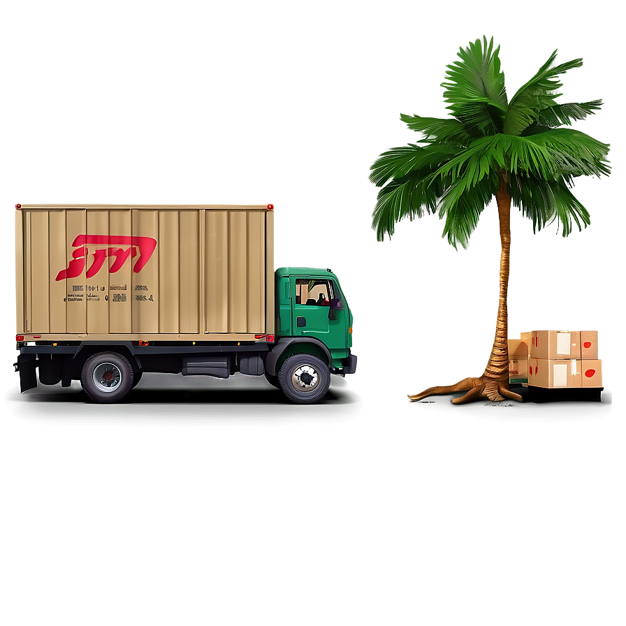 Online Shopping Delivery Truck Png Euo