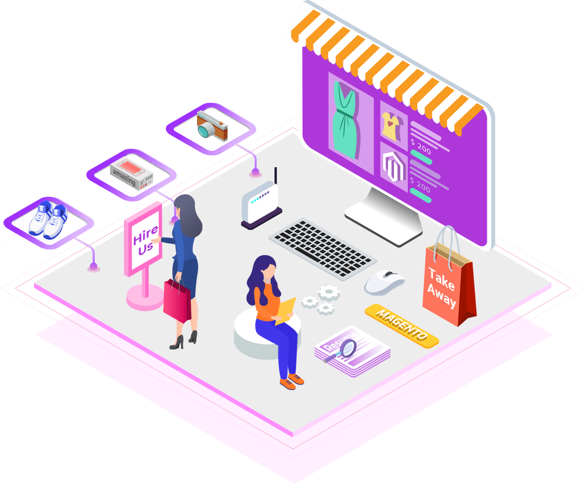 Online Shopping Platform Illustration