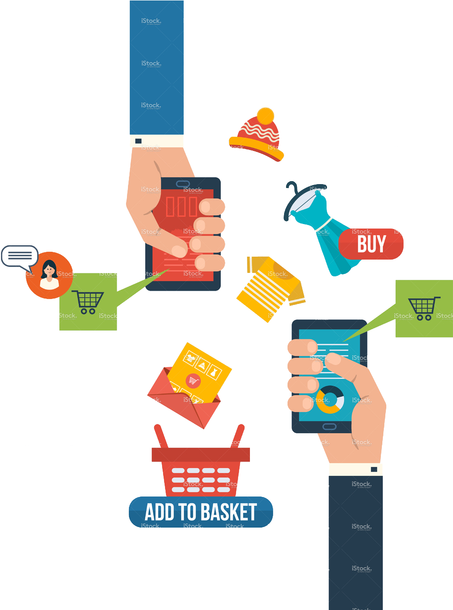 Online Shopping Process Illustration