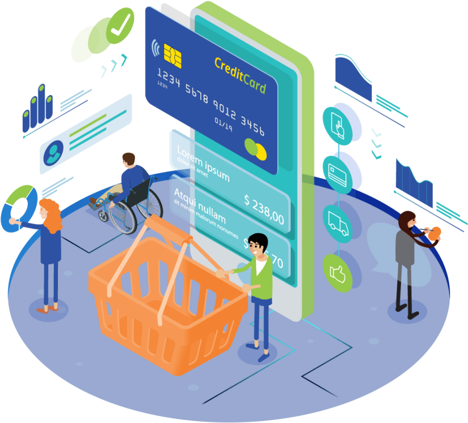 Online Shoppingand Payment Concept