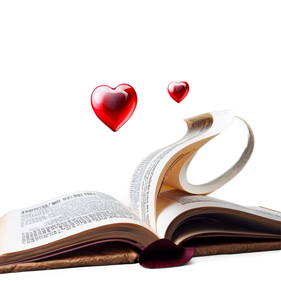 Open Book And Heart Png Wmb