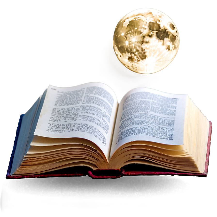 Open Book In Moonlight Png Ldt