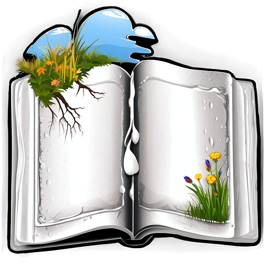 Open Book In Nature Png Ohd74