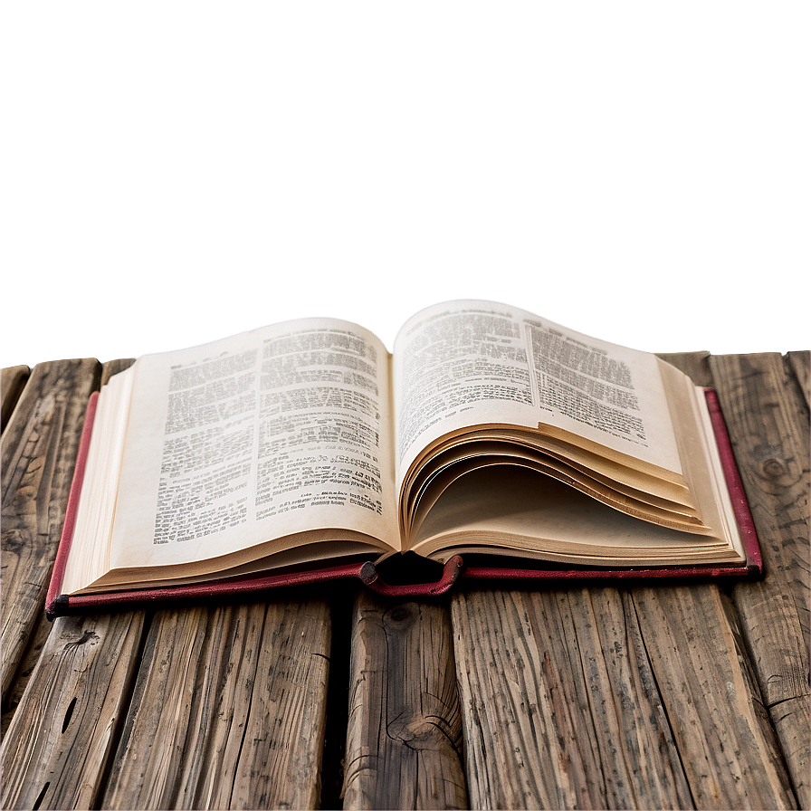 Open Book On Wood Png 68