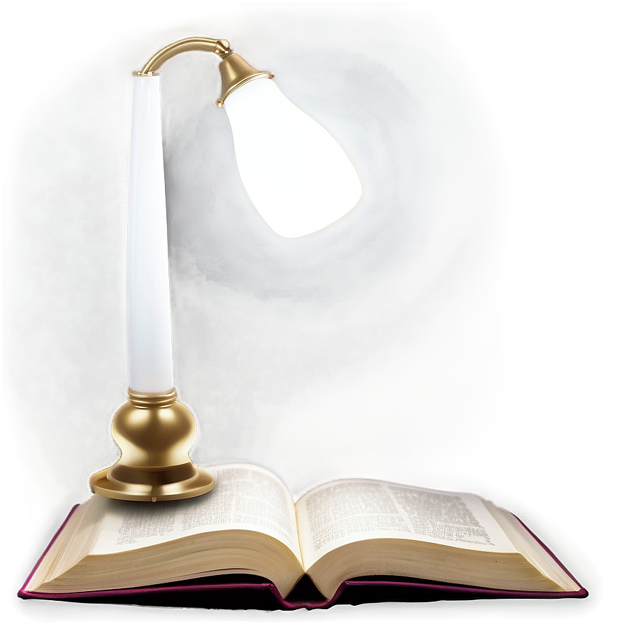 Open Book Under Lamp Png Rwn