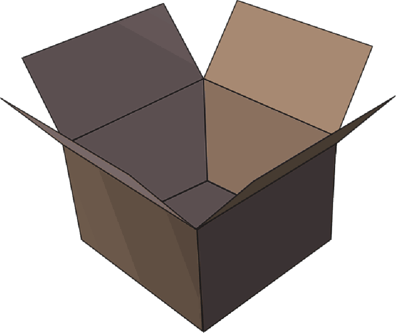 Open Cardboard Box Illustration