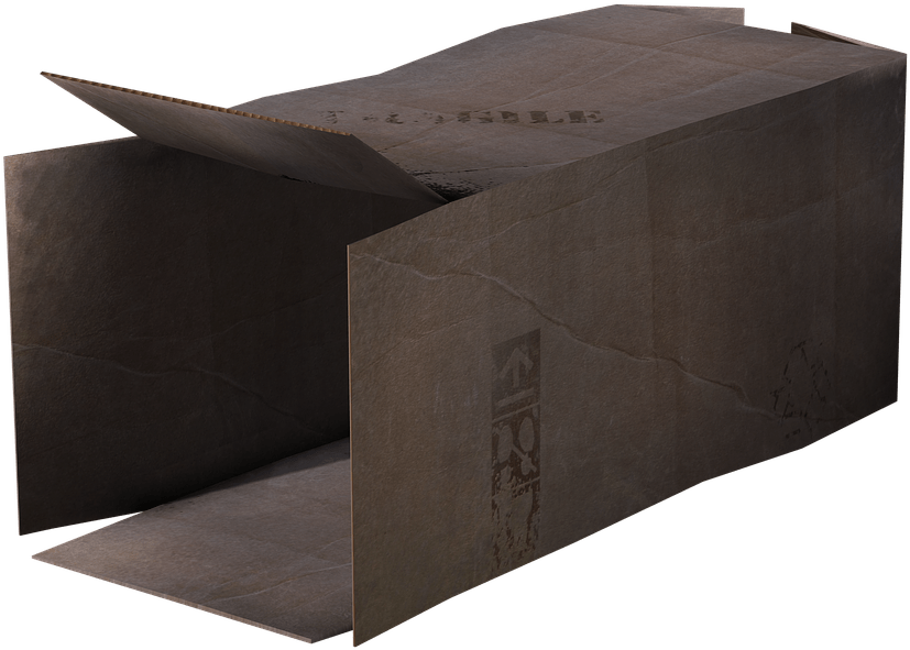 Open Cardboard Boxon Grey Background