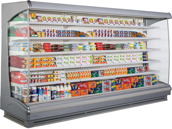 Open Display Refrigerator Fullof Products