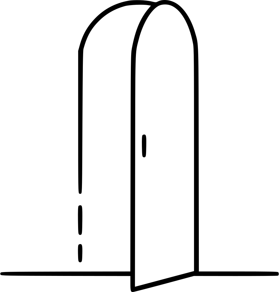 Open Door Outline Graphic