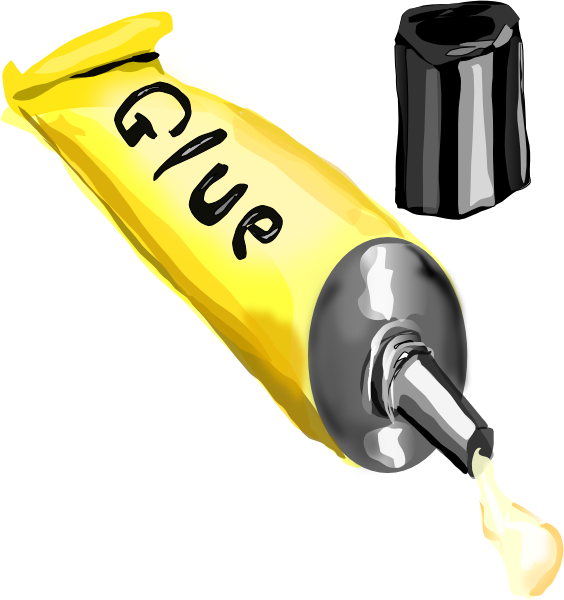 Open Glue Tube Illustration