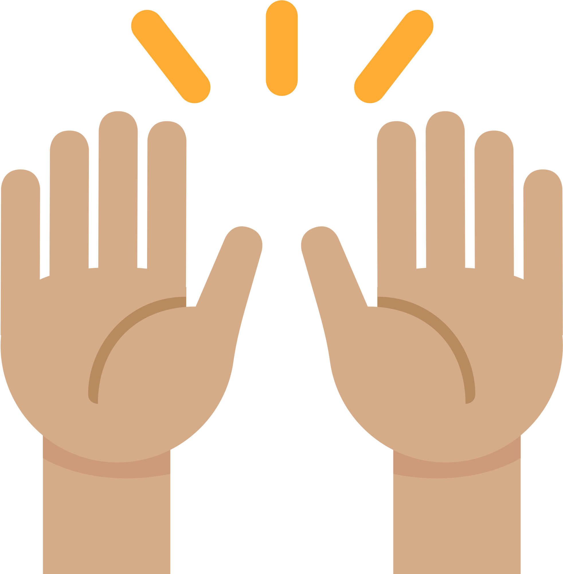 Open Hand Gesture Emoji Illustration