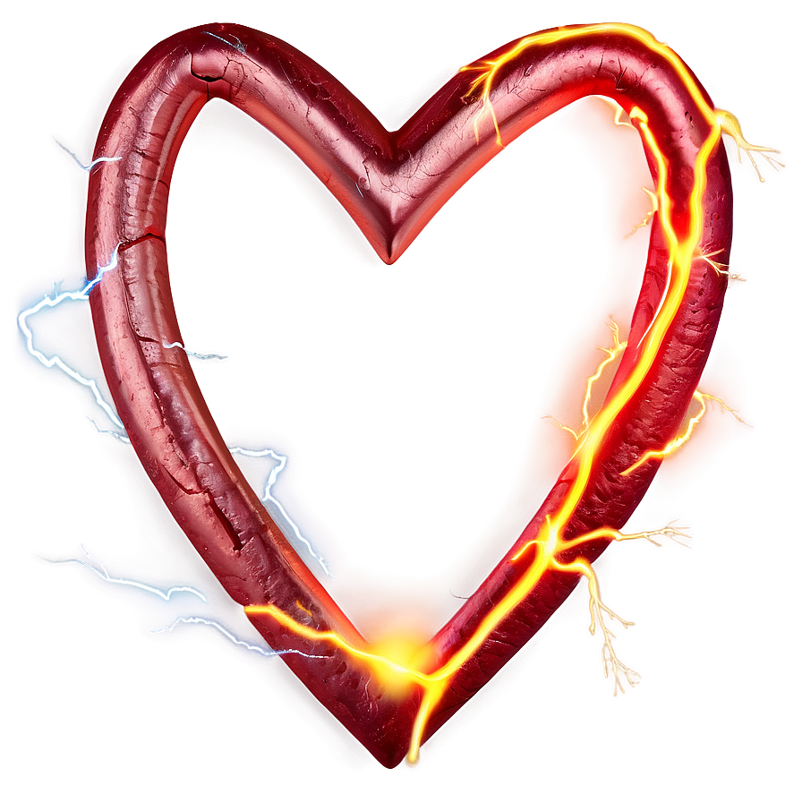 Open Heart With Lightning Png 75