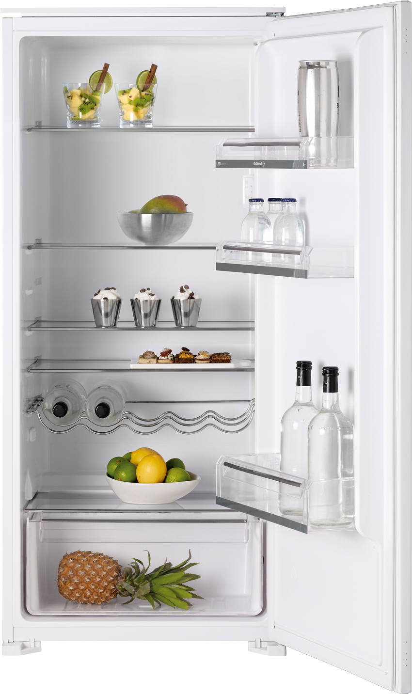 Open Single Door Refrigeratorwith Food Items