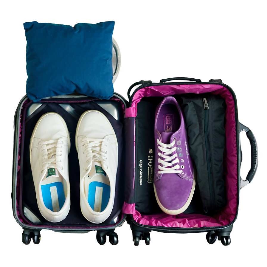 Open Suitcase Packing Essentials Png Nax89