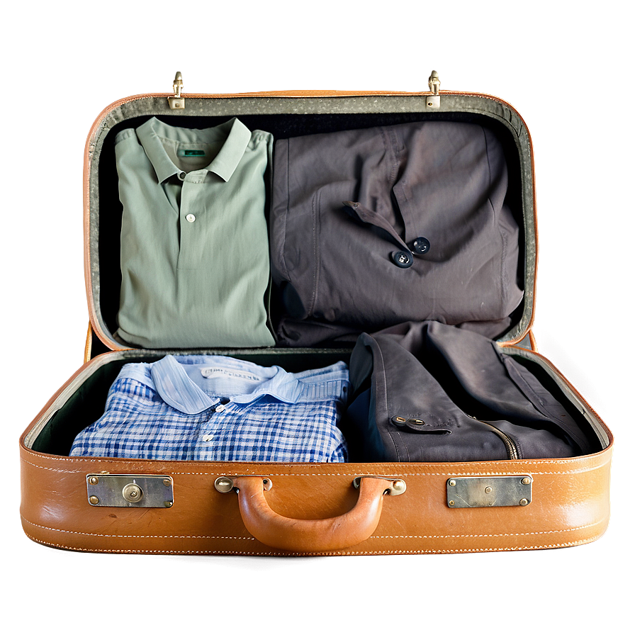 Open Suitcase With Clothes Png Pgs