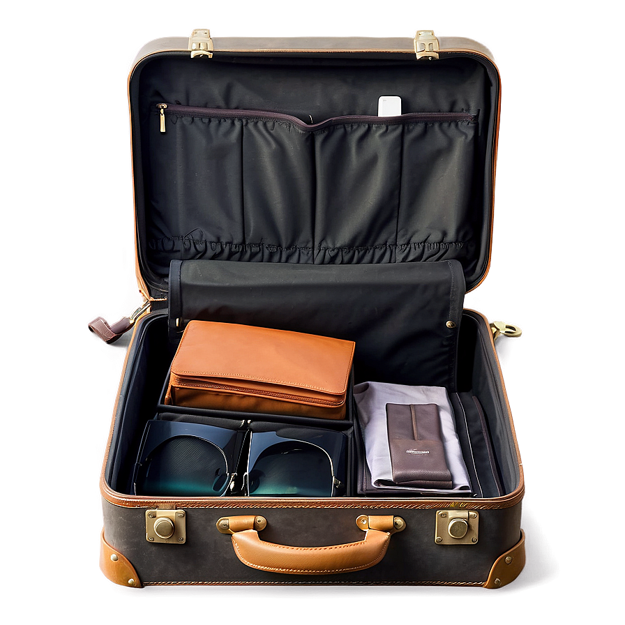 Open Suitcase With Formal Wear Png 2