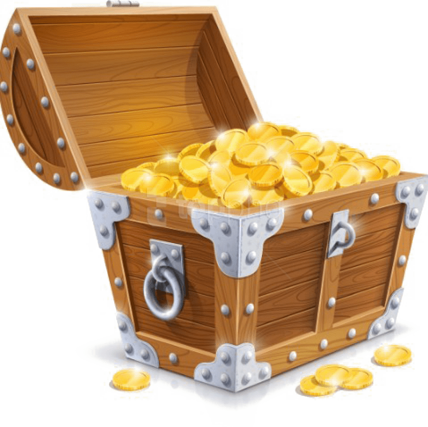 Open Treasure Chest Fullof Gold Coins