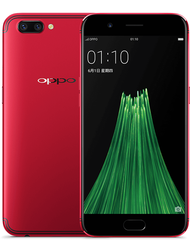 Oppo Red Smartphone Display