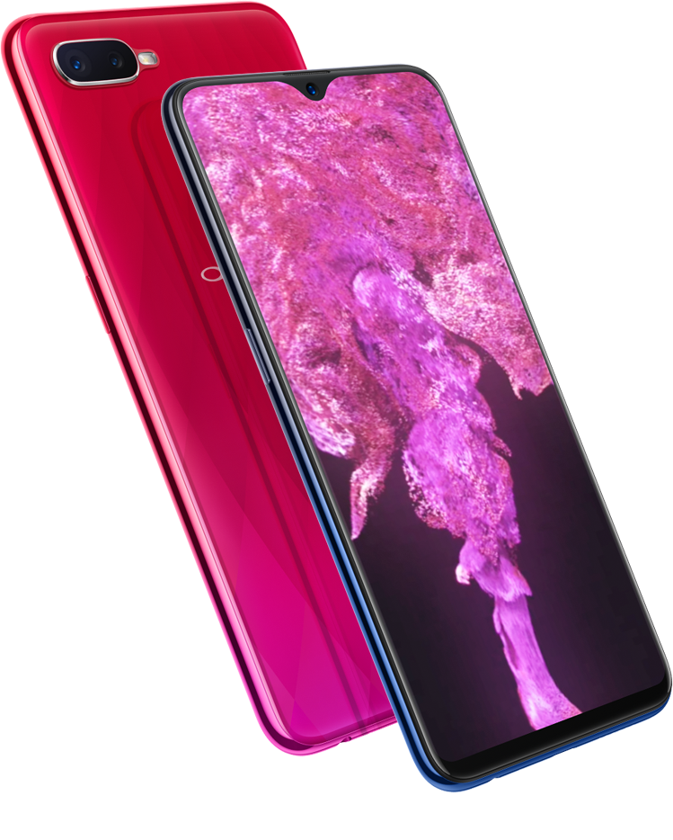 Oppo Red Smartphone Displayand Back