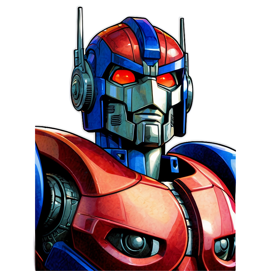 Optimus Prime Comic Book Style Png Kqr92