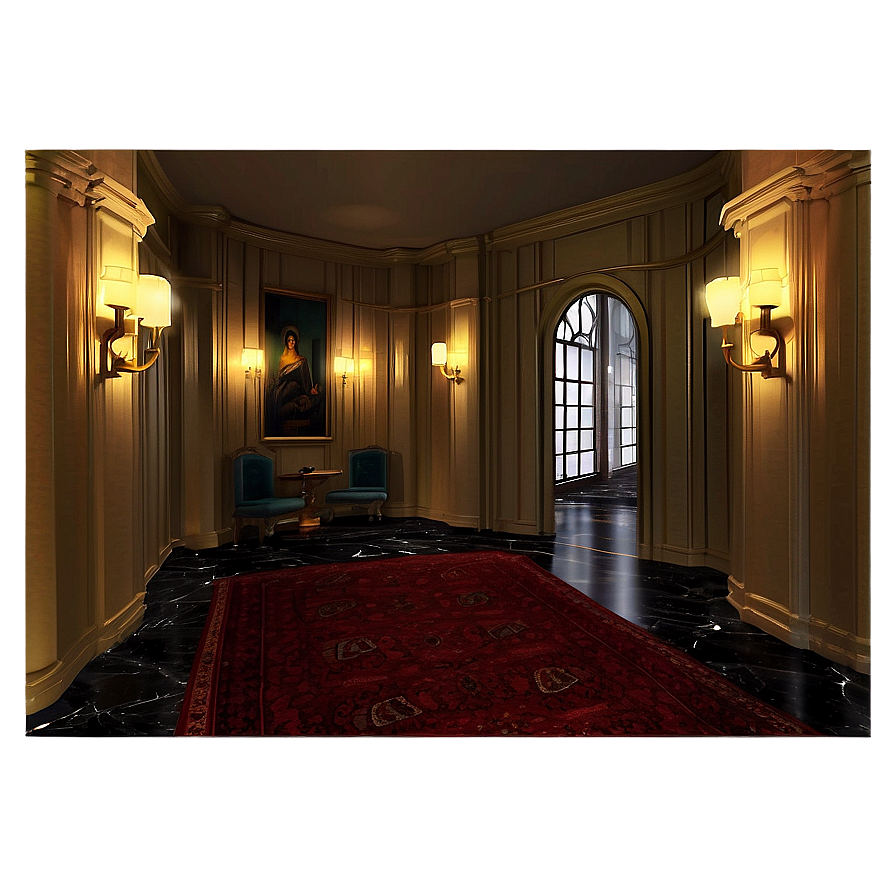 Opulent Mansion Hallway Png 05242024