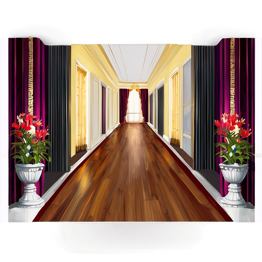 Opulent Mansion Hallway Png Gff94