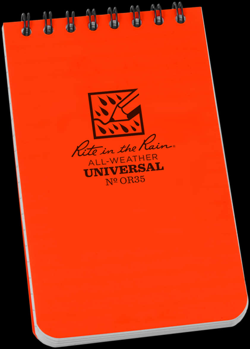 Orange All Weather Notebook