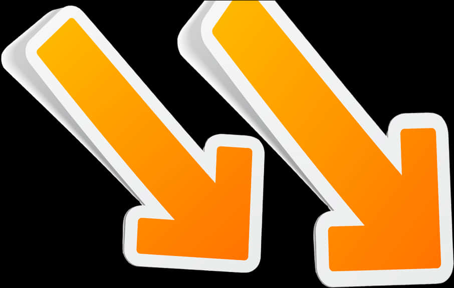 Orange Arrows Directional Signs