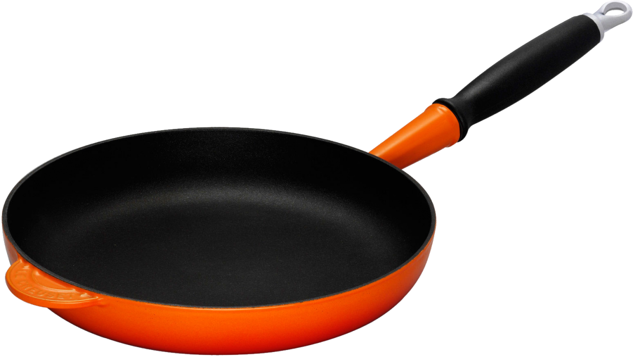 Orange Black Nonstick Frying Pan