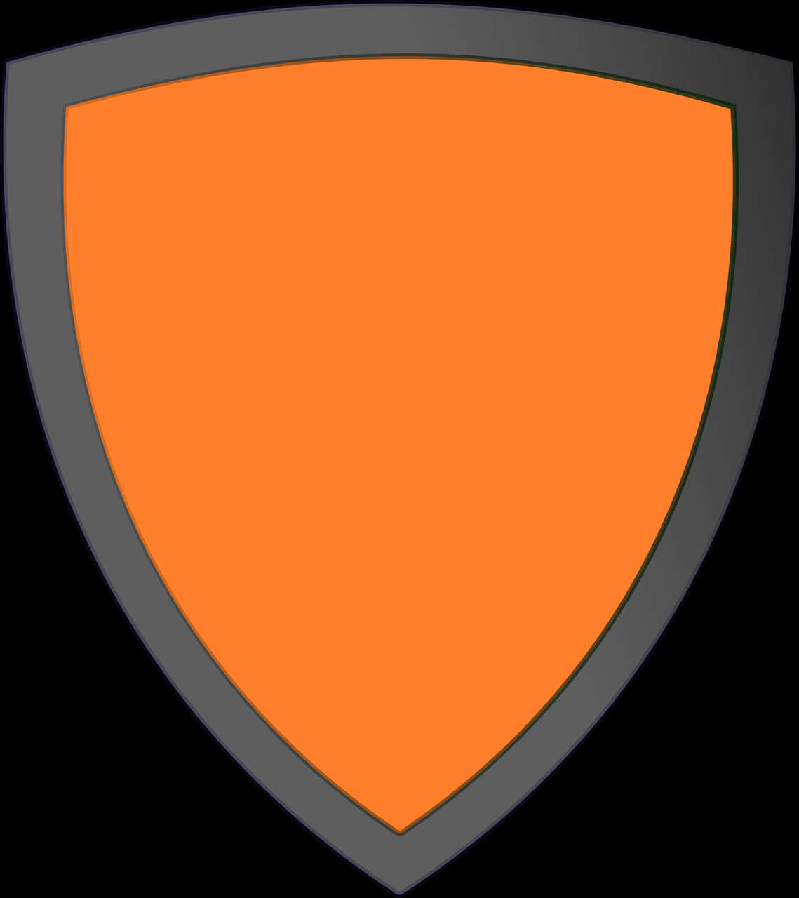 Orange Black Shield Graphic