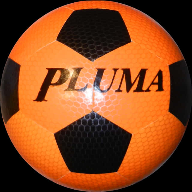 Orange Black Soccer Ball P L U M A