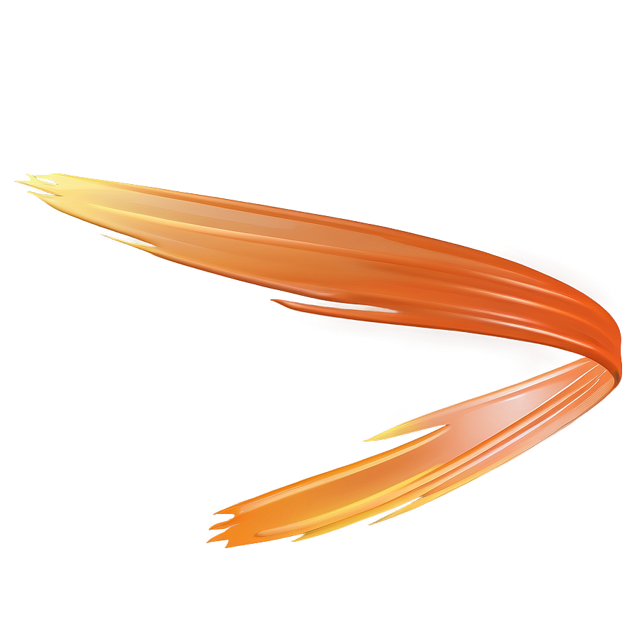 Orange Brush Stroke Png 05252024