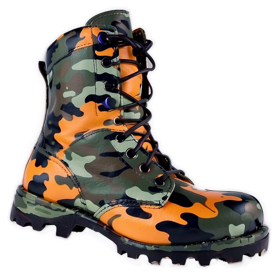 Orange Camo Design Png 17