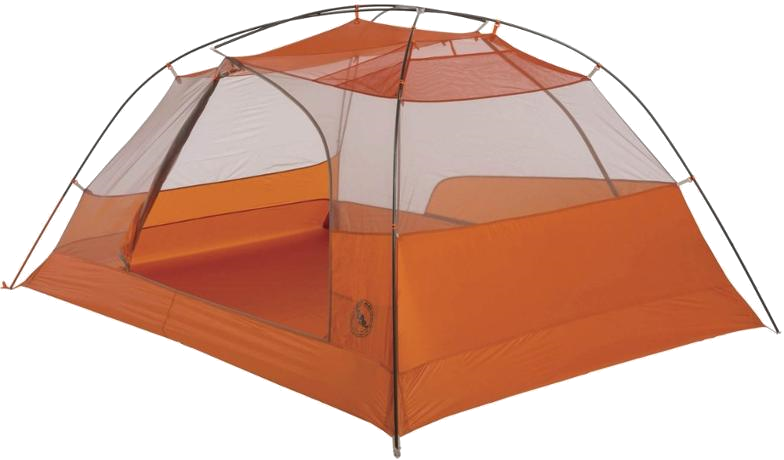 Orange Camping Tent Isolated